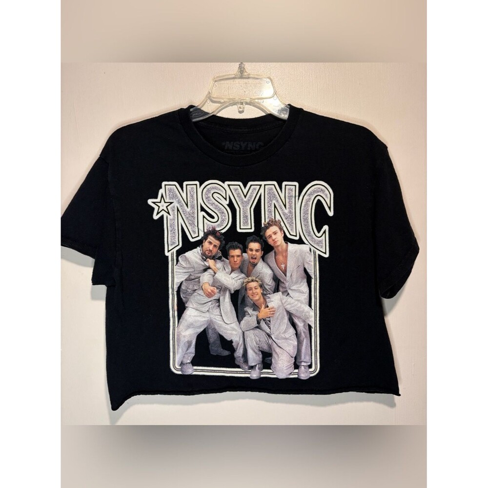 NSYNC 90’s 2000’s Short Sleeve Crewneck Cropped Fit Cotton T-Shirt Size M